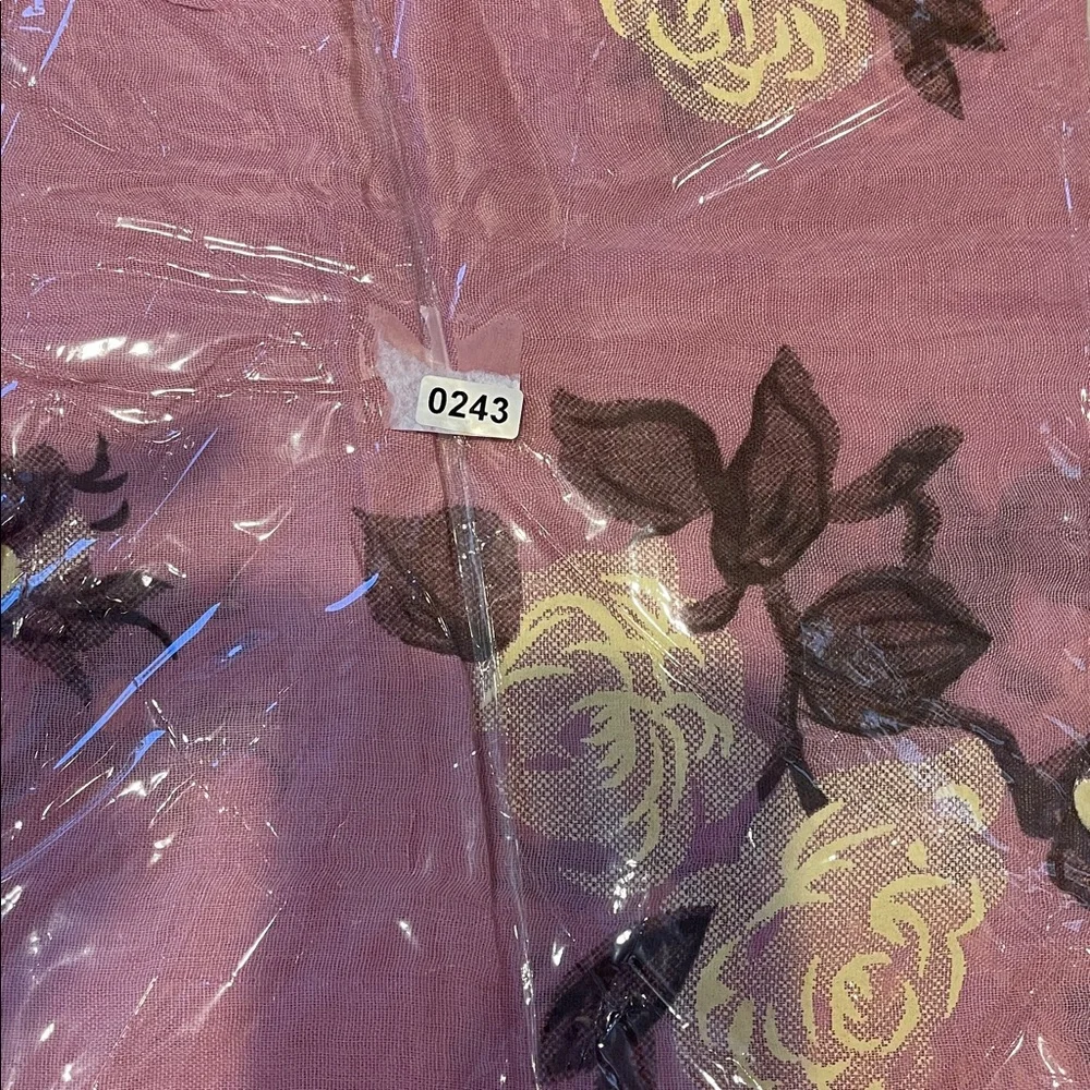 Floral Pink Scarf 100% viscose 26x72 oversized scarf, wrap, feminine sheer wrap